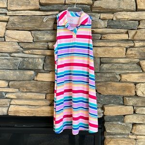 Colorful Dress Sleeveless A-Line Polo Collar WONDER NATION Size XL (14-16)